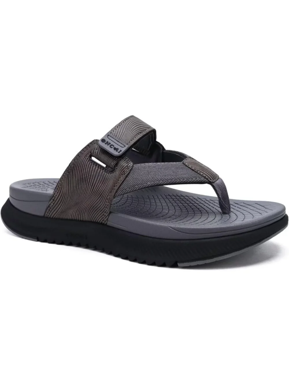 Men's Grey Orthopaedic Flip Flops Walking Sandals with Arch Support Sport
